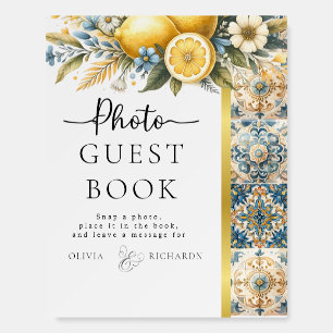 Mediterranean Tile flower Italian Positano Lemon Foam Board