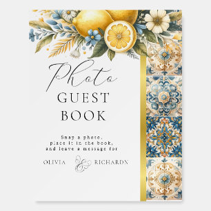 Mediterranean Tile flower Italian Positano Lemon Foam Board