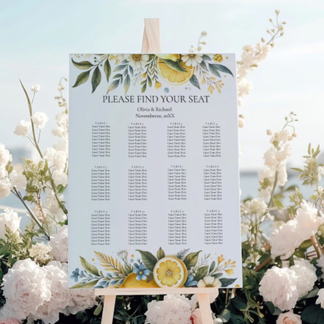 Mediterranean Tile flower Italian Positano Lemon Foam Board (Creator Uploaded)