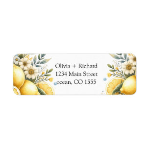 Mediterranean Tile flower Italian Positano Lemon Label