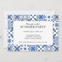 Mediterranean Tile Frame Summer Party