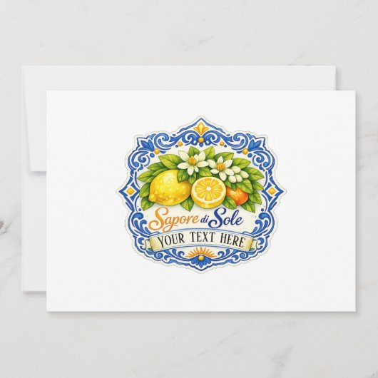 Mediterranean Tile Lemon – Watercolor Art with Nam (Front)