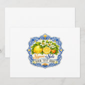 Mediterranean Tile Lemon – Watercolor Art with Nam (Front/Back)