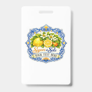 Mediterranean Tile Lemon – Watercolor Art with Nam Badge