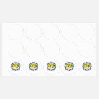 Mediterranean Tile Lemon – Watercolor Art with Nam Labels