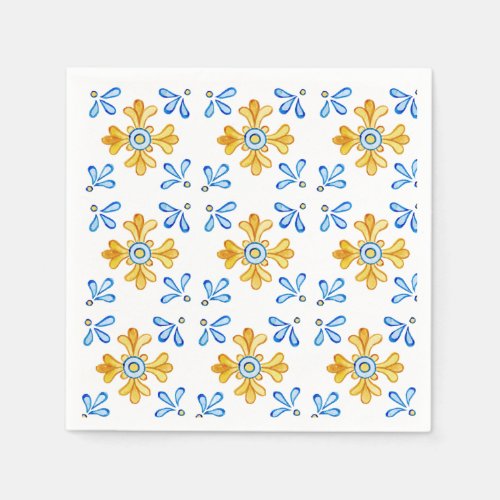 Mediterranean Tile Napkins