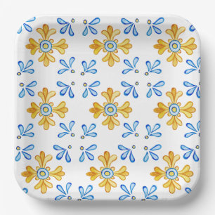 Mediterranean Tile Paper Plates