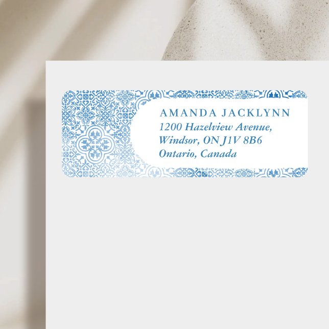 Mediterranean tile pattern label (Creator Uploaded)