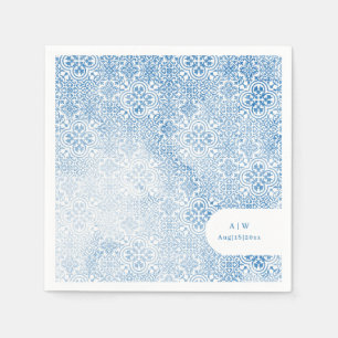 Mediterranean tile pattern napkins