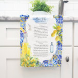 Mediterranean Tile | Watercolor Limoncello Recipe Kitchen Towel<br><div class="desc">For a unique gift, make a batch of goodness right from one of grandma's treasured recipes, and gift along with a heirloom tea towel printed with the same recipe. Turn handwritten recipes from your mother or grandmother or aunts into gorgeous and sentimental tea towels for daily use. Any recipe can...</div>