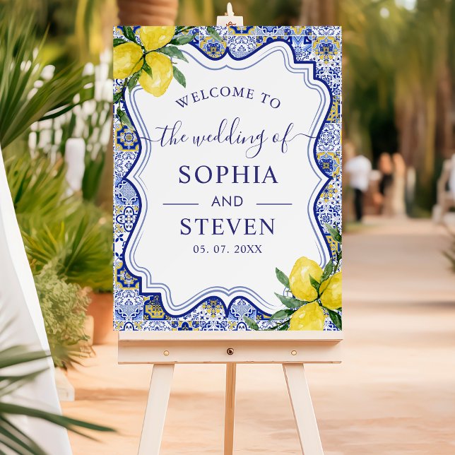 Mediterranean Tile Wedding with Lemons Foam Board (Creator Uploaded)