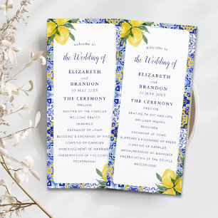 Mediterranean Tile Wedding with Lemons Program