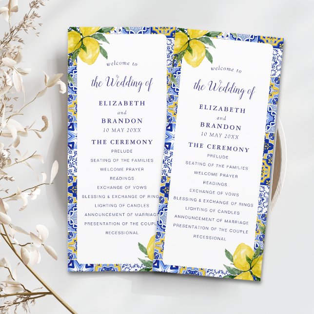 Mediterranean Tile Wedding with Lemons Program (Creator Uploaded)