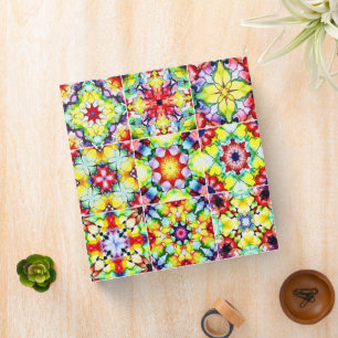 Mediterranean Tiles, Alcohol Ink Tiles, Majolica 3 Ring Binder