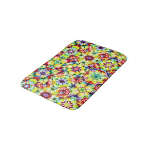 Mediterranean Tiles, Alcohol Ink Tiles, Majolica Bath Mat