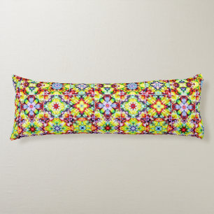 Mediterranean Tiles, Alcohol Ink Tiles, Majolica Body Pillow