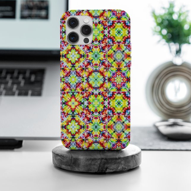 Mediterranean Tiles, Alcohol Ink Tiles, Majolica Case-Mate iPhone Case (Creator Uploaded)