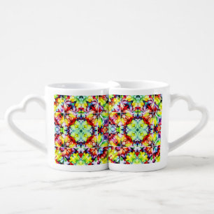 Mediterranean Tiles, Alcohol Ink Tiles, Majolica Coffee Mug Set
