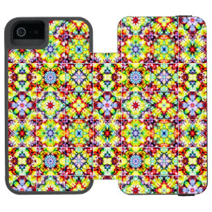 Mediterranean Tiles, Alcohol Ink Tiles, Majolica iPhone SE/5/5s Wallet Case