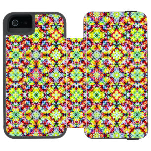Mediterranean Tiles, Alcohol Ink Tiles, Majolica iPhone SE/5/5s Wallet Case