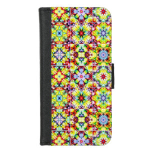 Mediterranean Tiles, Alcohol Ink Tiles, Majolica iPhone 8/7 Wallet Case