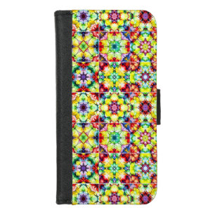 Mediterranean Tiles, Alcohol Ink Tiles, Majolica iPhone 8/7 Wallet Case