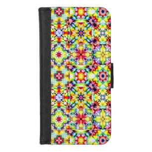 Mediterranean Tiles, Alcohol Ink Tiles, Majolica iPhone 8/7 Wallet Case