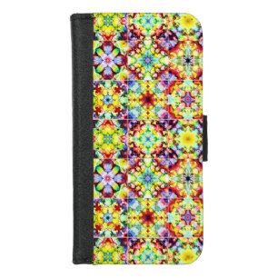 Mediterranean Tiles, Alcohol Ink Tiles, Majolica iPhone 8/7 Wallet Case