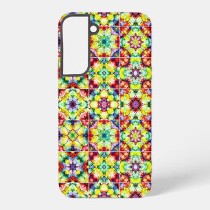 Mediterranean Tiles, Alcohol Ink Tiles, Majolica Samsung Galaxy S22+ Case