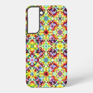 Mediterranean Tiles, Alcohol Ink Tiles, Majolica Samsung Galaxy S22+ Case