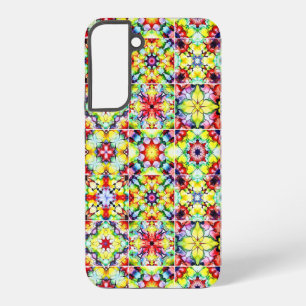 Mediterranean Tiles, Alcohol Ink Tiles, Majolica Samsung Galaxy S22+ Case