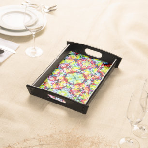 Mediterranean Tiles, Alcohol Ink Tiles, Majolica Serving Tray