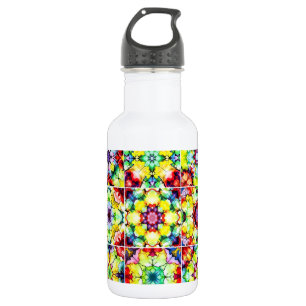 Mediterranean Tiles, Alcohol Ink Tiles, Majolica Stainless Steel Water Bottle
