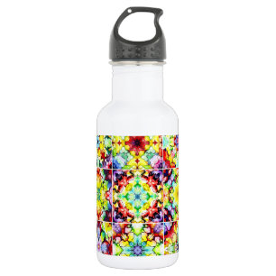 Mediterranean Tiles, Alcohol Ink Tiles, Majolica Stainless Steel Water Bottle