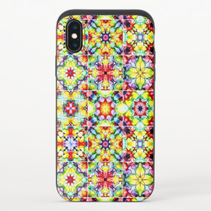 Mediterranean Tiles, Alcohol Ink Tiles, Majolica iPhone XS Slider Case