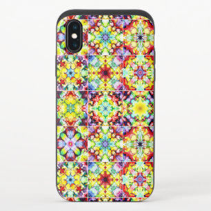 Mediterranean Tiles, Alcohol Ink Tiles, Majolica iPhone XS Slider Case