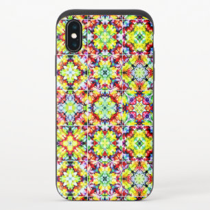 Mediterranean Tiles, Alcohol Ink Tiles, Majolica iPhone XS Slider Case