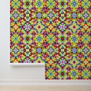 Mediterranean Tiles, Alcohol Ink Tiles, Majolica Wallpaper