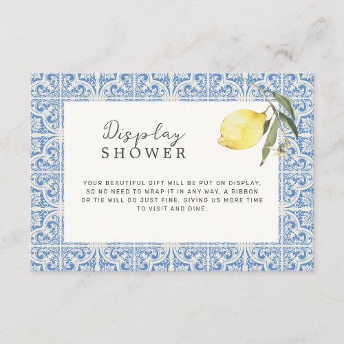 Mediterranean Tiles Amalfi Coast Display Shower Enclosure Card