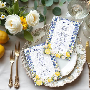 Mediterranean Tiles and Lemon Garland Menu
