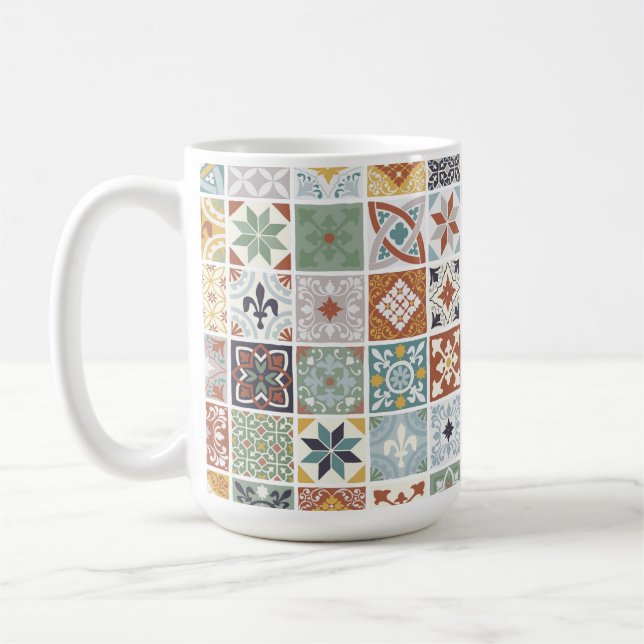 Mediterranean Tiles Coffee Mug (Left)