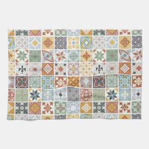 Mediterranean Tiles Kitchen Towel