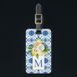 Mediterranean Tiles Lemon Italy Tuscany Greece Luggage Tag<br><div class="desc">Mediterranean Tiles Lemon Italy Tuscany Greece Luggage Tag</div>