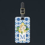 Mediterranean Tiles Lemon Italy Tuscany Greece Luggage Tag<br><div class="desc">Mediterranean Tiles Lemon Italy Tuscany Greece Luggage Tag</div>