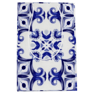 Mediterranean tiles,majolica,Sicilian, Medium Gift Bag