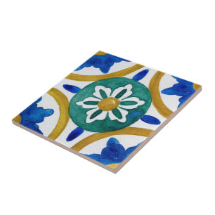 Mediterranean tiles,majolica, Sicilian style Ceramic Tile