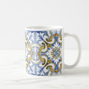 Mediterranean tiles, majolica,Sicilian style Coffee Mug
