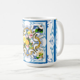 Mediterranean tiles, majolica,Sicilian style Coffee Mug