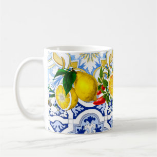 Mediterranean tiles, majolica,Sicilian style Coffee Mug
