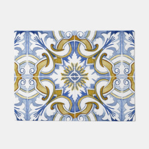 Mediterranean tiles, majolica, Sicilian style Doormat